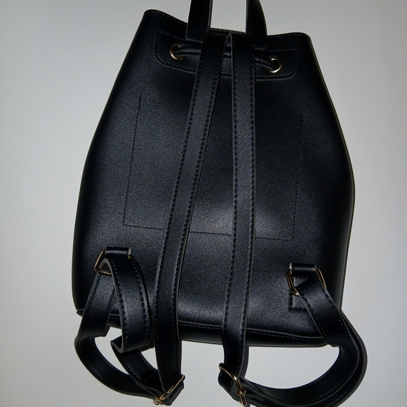 Black Fashion Drawstring Bucket Bag - Picture 3 of 5